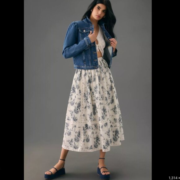 Brand New Pilcro Puff-Sleeve Denim Jacket - Picture 7 of 14